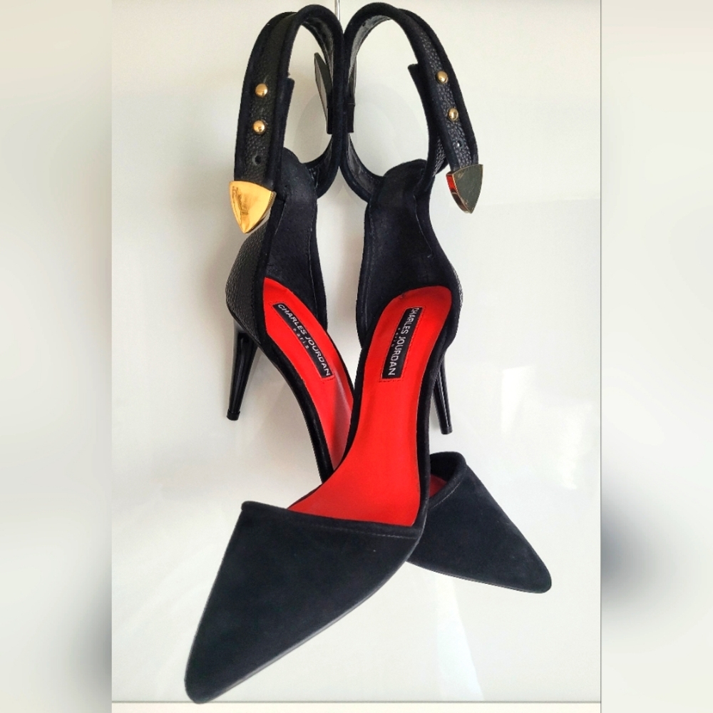 Charles Jourdan Paris Suede& Leather Pumps 7.5